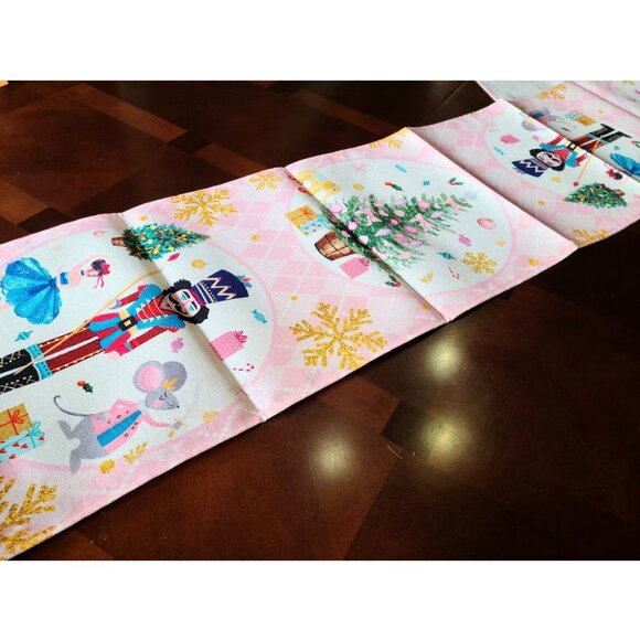 Nutcracker Table Runner Christmas Decor Holiday Decoration Decorative Cloth 72" - Picture 9 of 15
